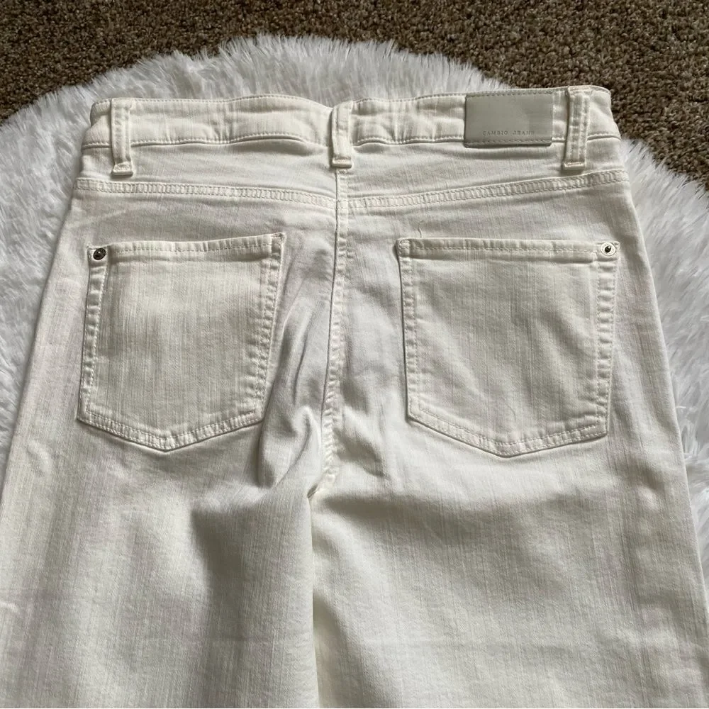Cambio Phillipa Culotte Jeans White Women’s Size 8‎